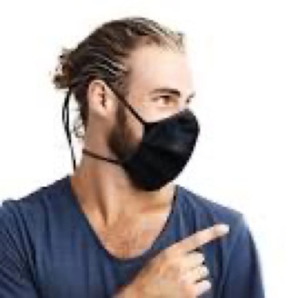 KAYATA Thick Cloth Face Mask for Beard,Double-layer , Soft Reusable Beard Mask